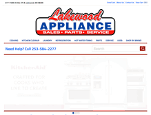 Tablet Screenshot of lakewoodappliance.com